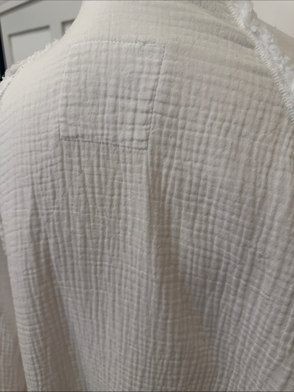 aerie White Gauze Button-Down Oversized Shirt - Picture 6 of 7